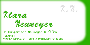 klara neumeyer business card
